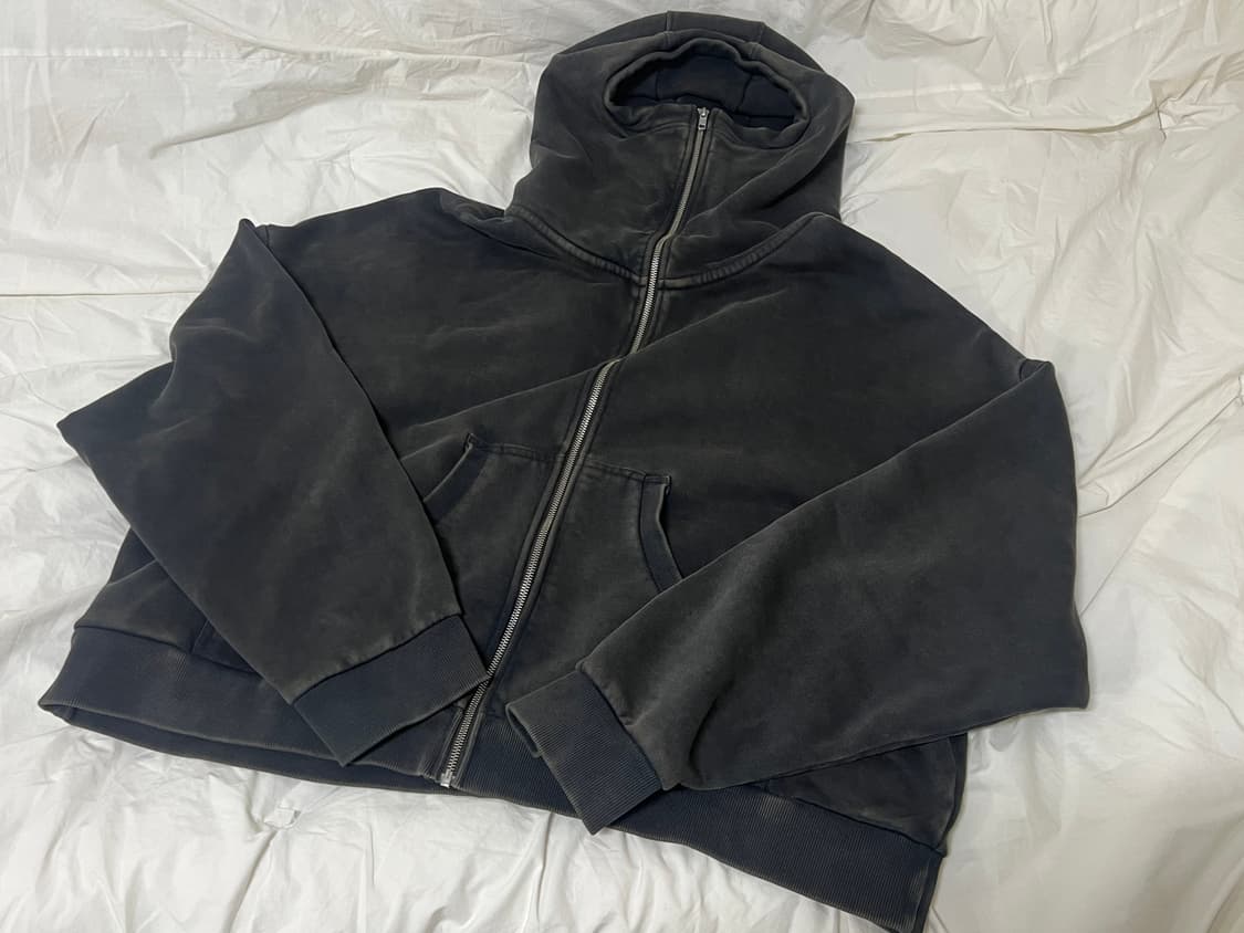 엔타이어스튜디오 풀집업 후드 워시드 블랙 L 상품이미지1