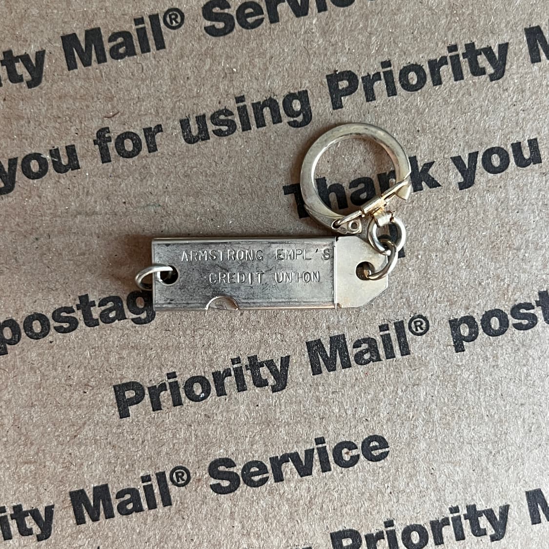 90s vtg Armstrong Credit Union Keyring 상품이미지1