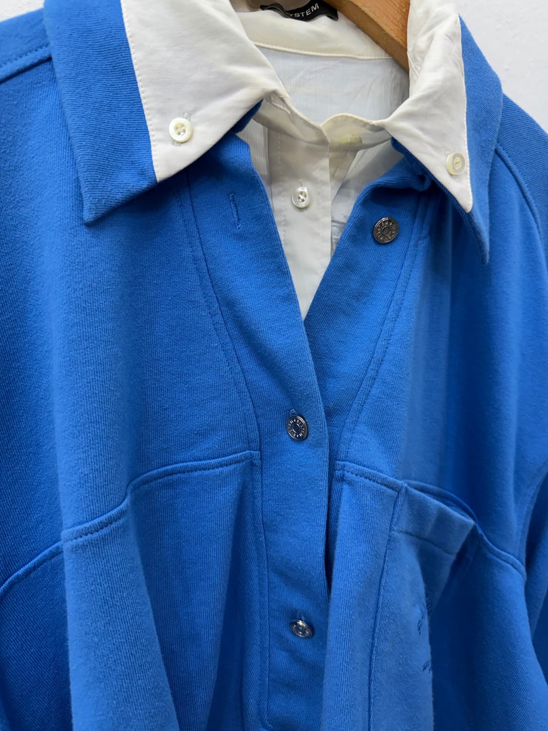 정품) 시스템 한섬 22ss 오버핏 레이어드 셔츠 맨투맨 82 상품이미지3