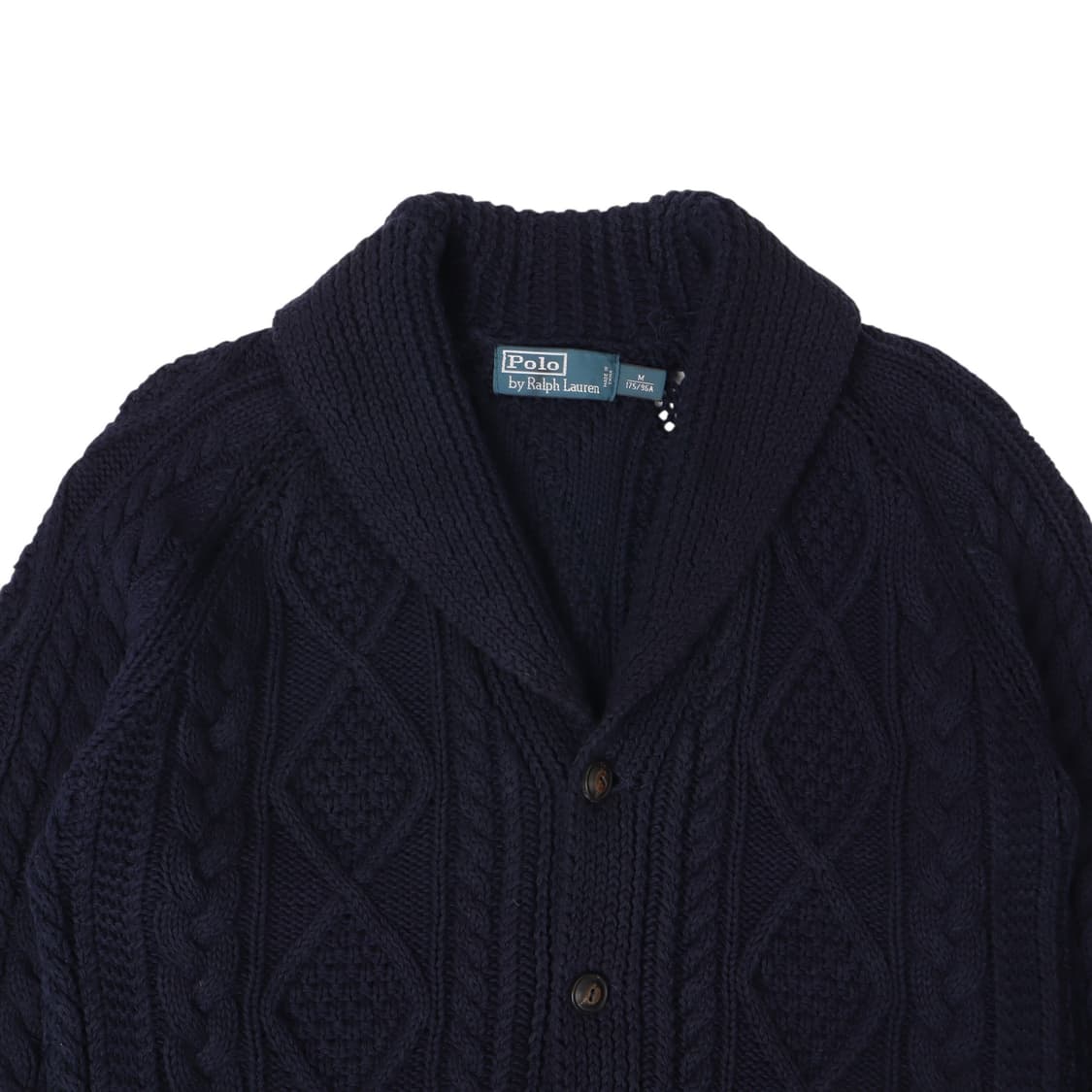 폴로 랄프로렌 네이비 피셔 케이블 니트 숄카라 가디건 상품이미지3