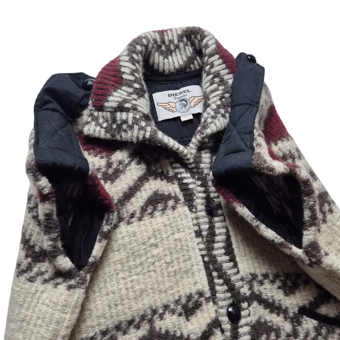 [XS] 디젤 패턴 울 베스트 자켓 상품이미지6