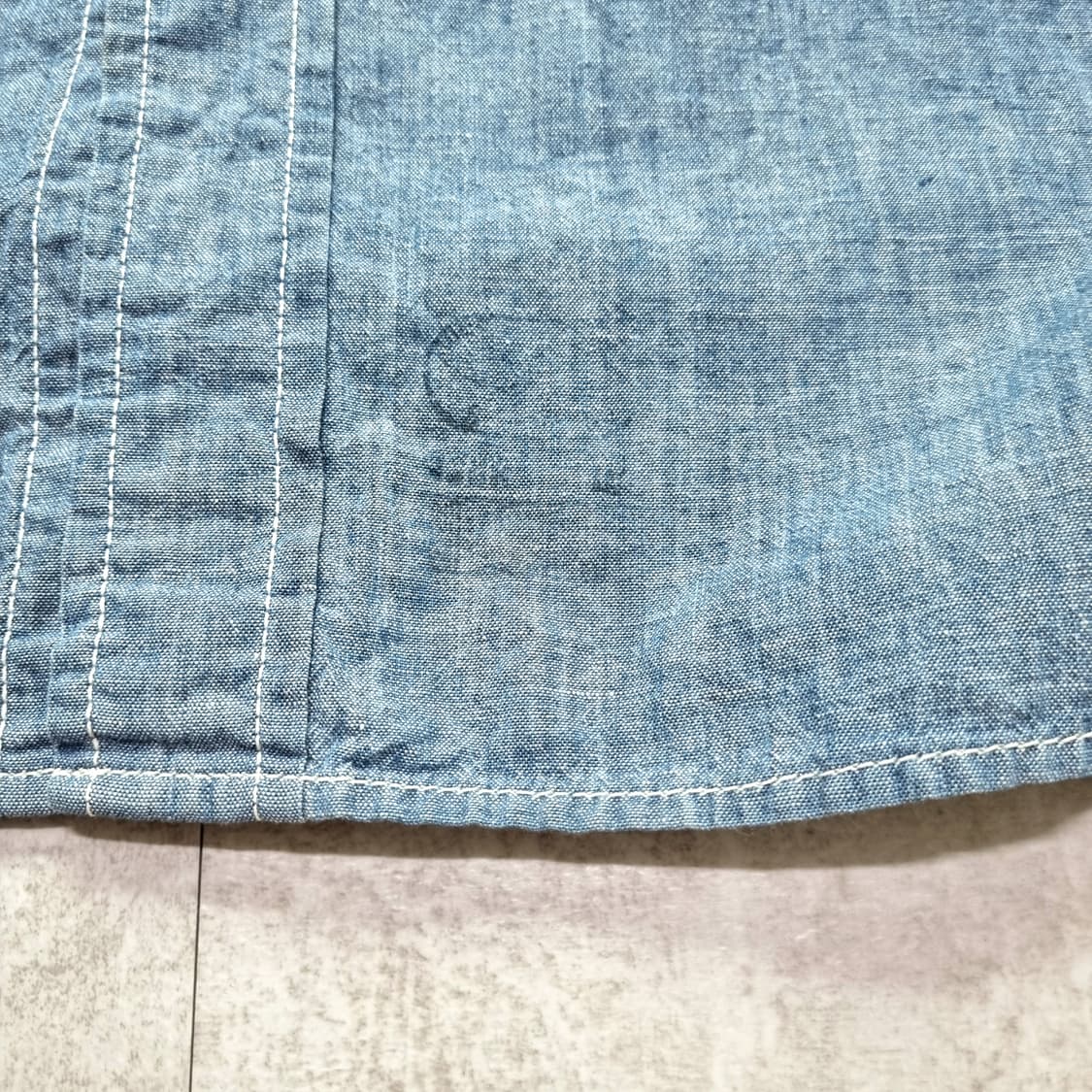 리얼맥코이 USN 샴브레이 반팔 셔츠 16sz 상품이미지5