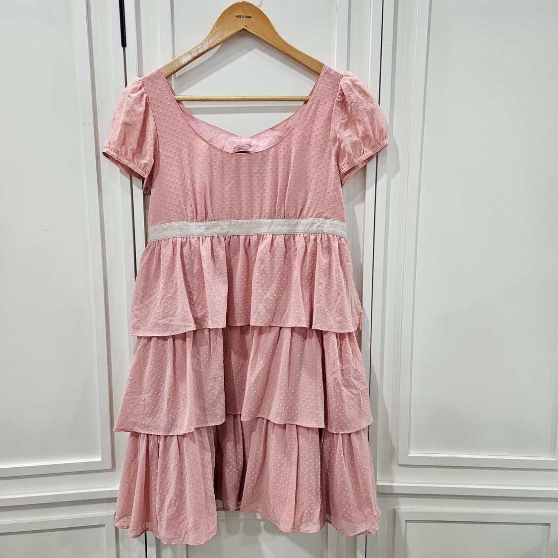 핑크색 도트 캉캉 미니 원피스 상품이미지7