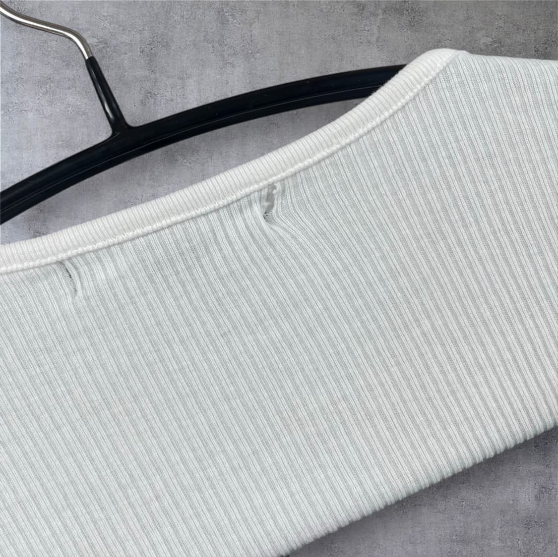 로렌 랄프로렌  화이트 사이드 지퍼 골지 긴팔 티셔츠 S 상품이미지9