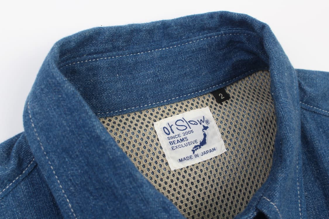 ORSLOW × BEAMS Fishing Denim Shirt  상품이미지3