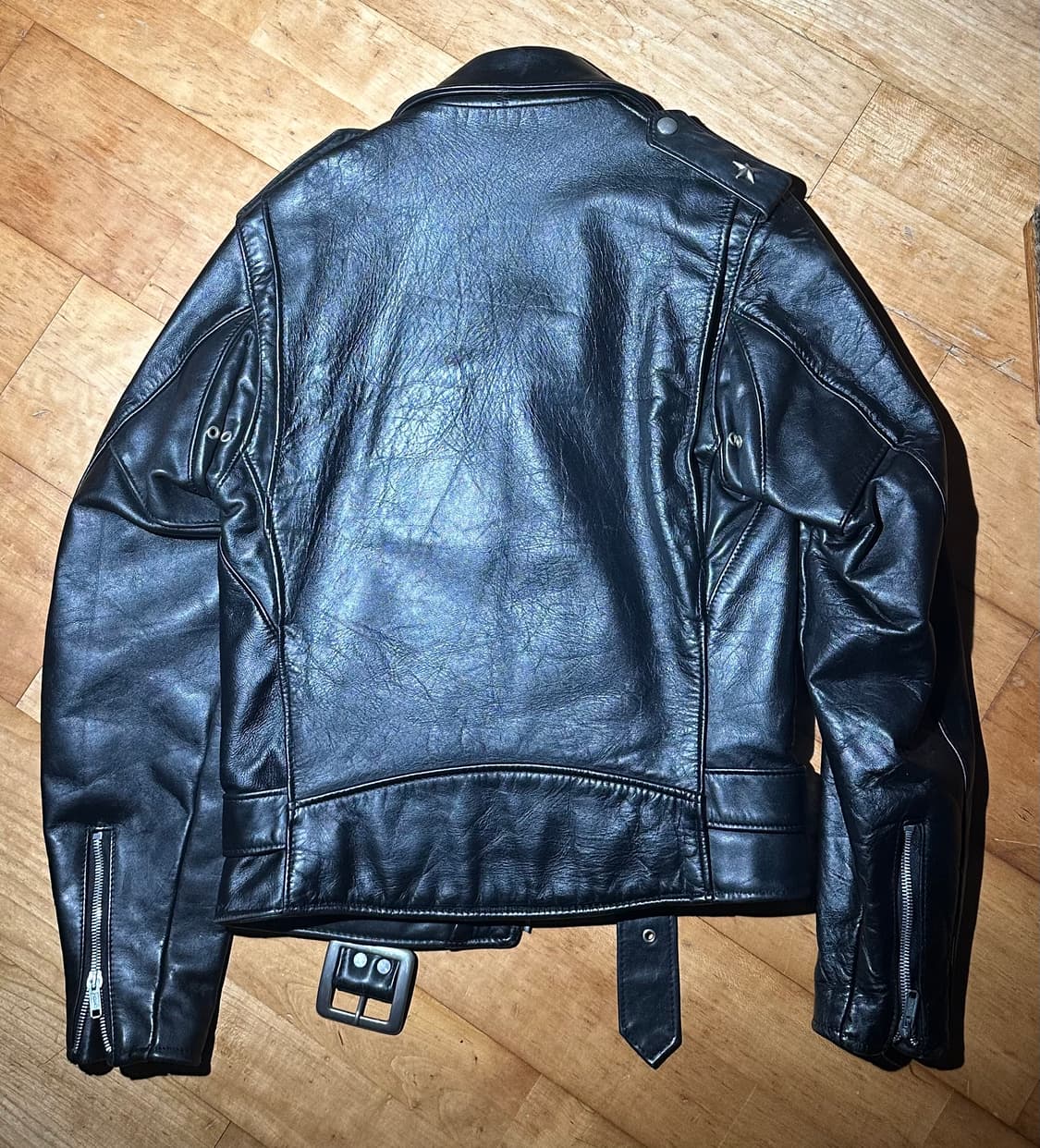 90s Schott 퍼펙토 613 원스타 더블라이더 34사이즈 상품이미지3