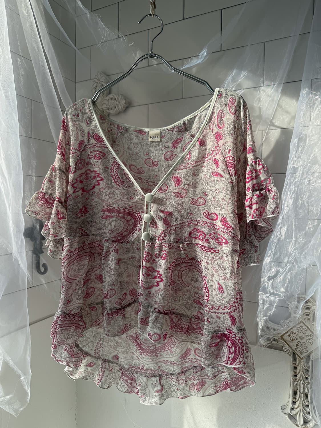 AXES FEMME  Pink Paisley Blouse 0399 상품이미지1