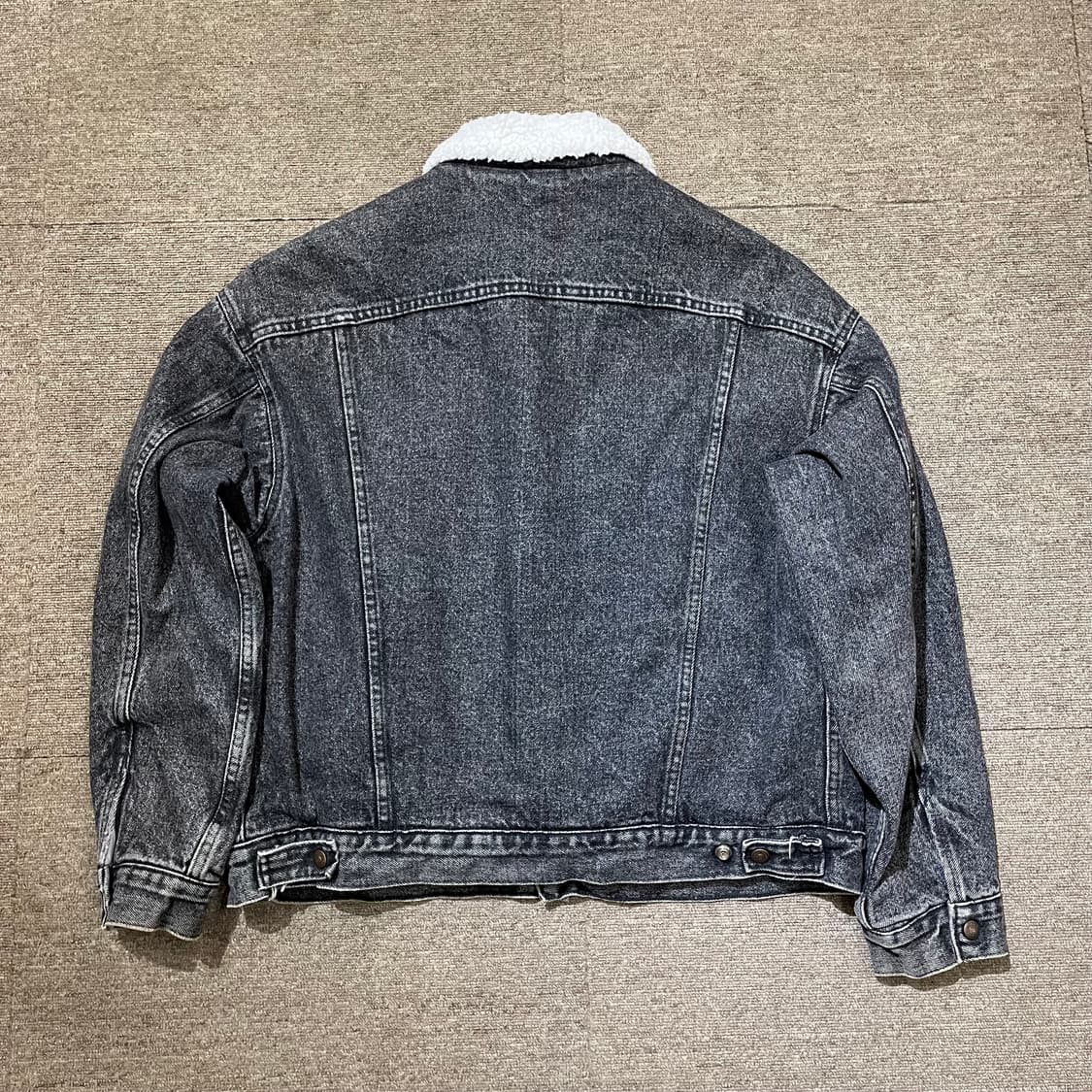 (XL) 80s USA Levi's 리바이스 쉐르파 데님 자켓 흑청 상품이미지3