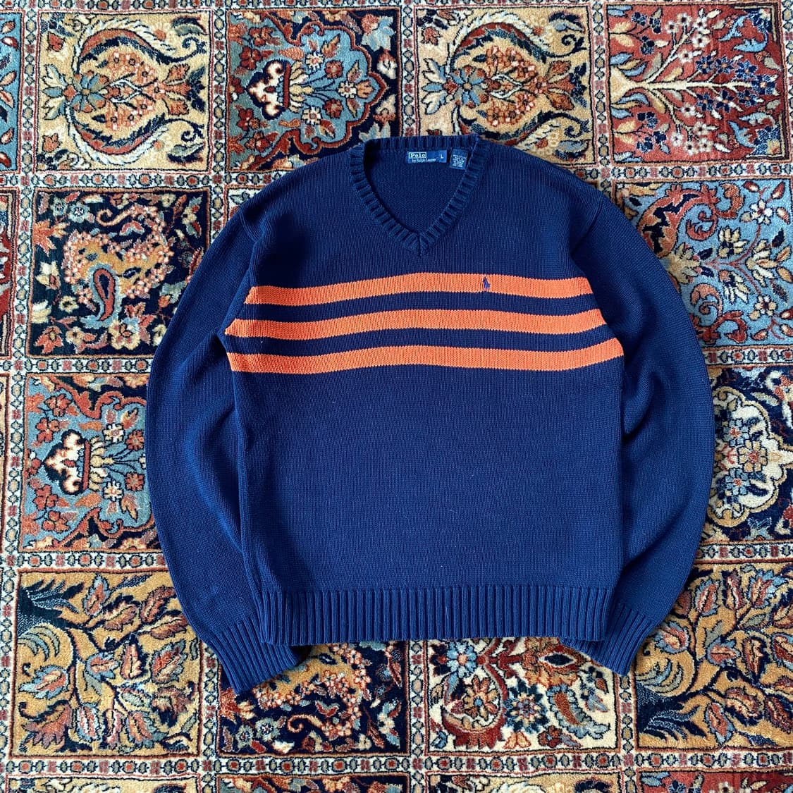 🌊Polo cotton knit V-neck 상품이미지1