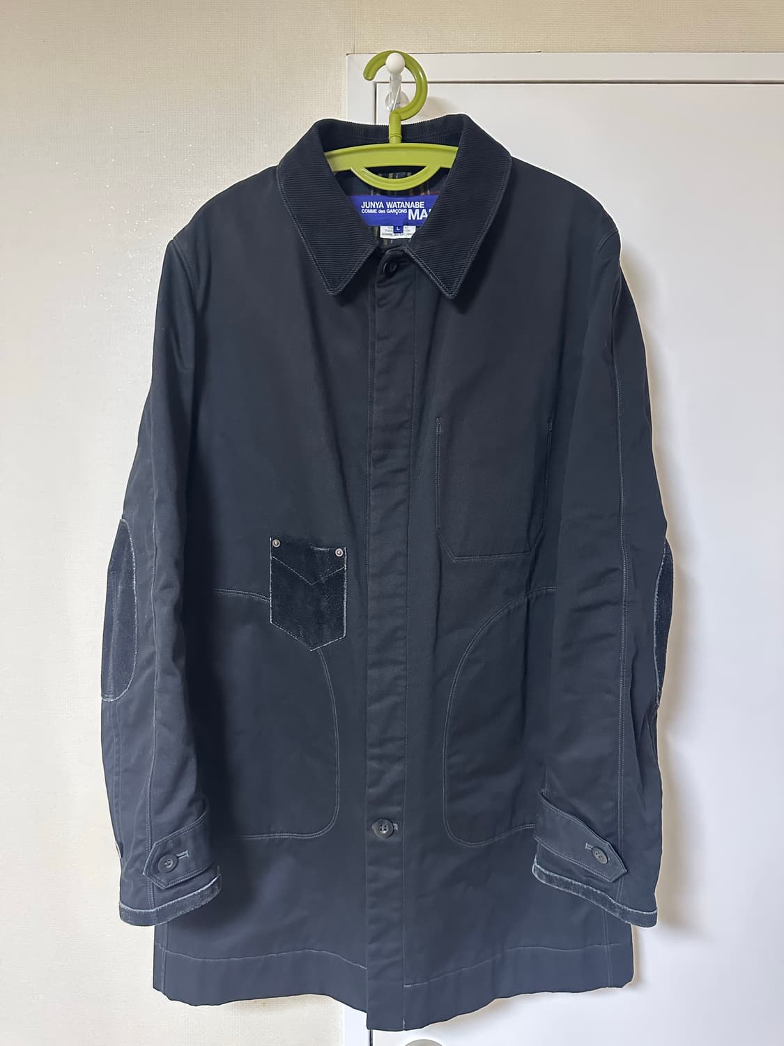 준야와타나베 맨 스웨이드 패치 코트 L 상품이미지1