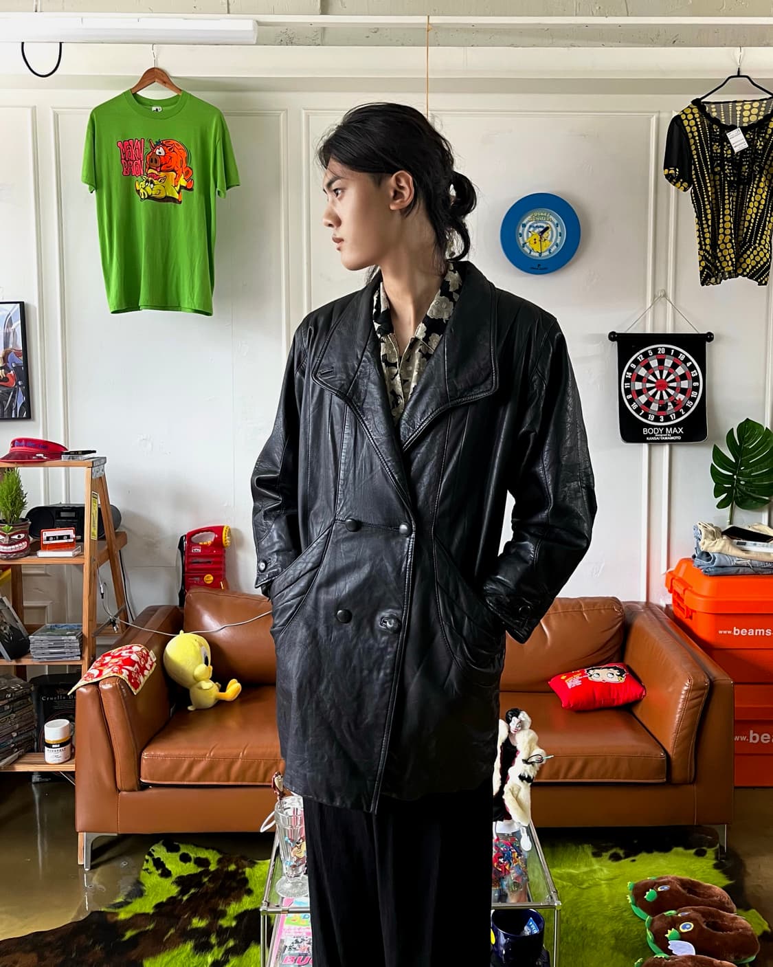 -1990s Jpn Real Lambskin Leather Coat 상품이미지2