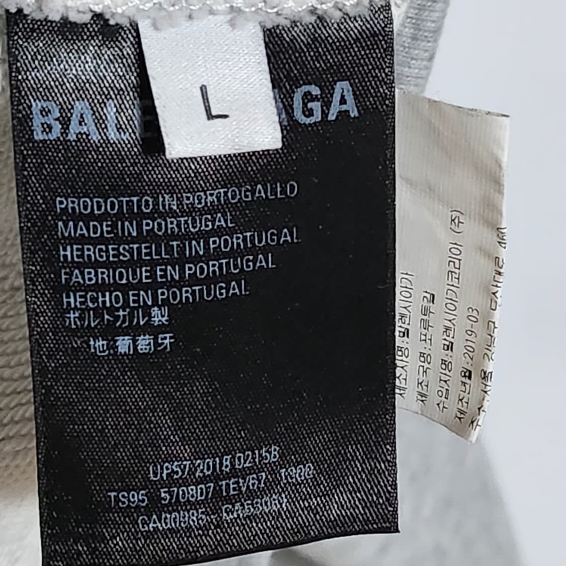 L 발렌시아가 그레이 타투 자수 맨투맨 570807 상품이미지5