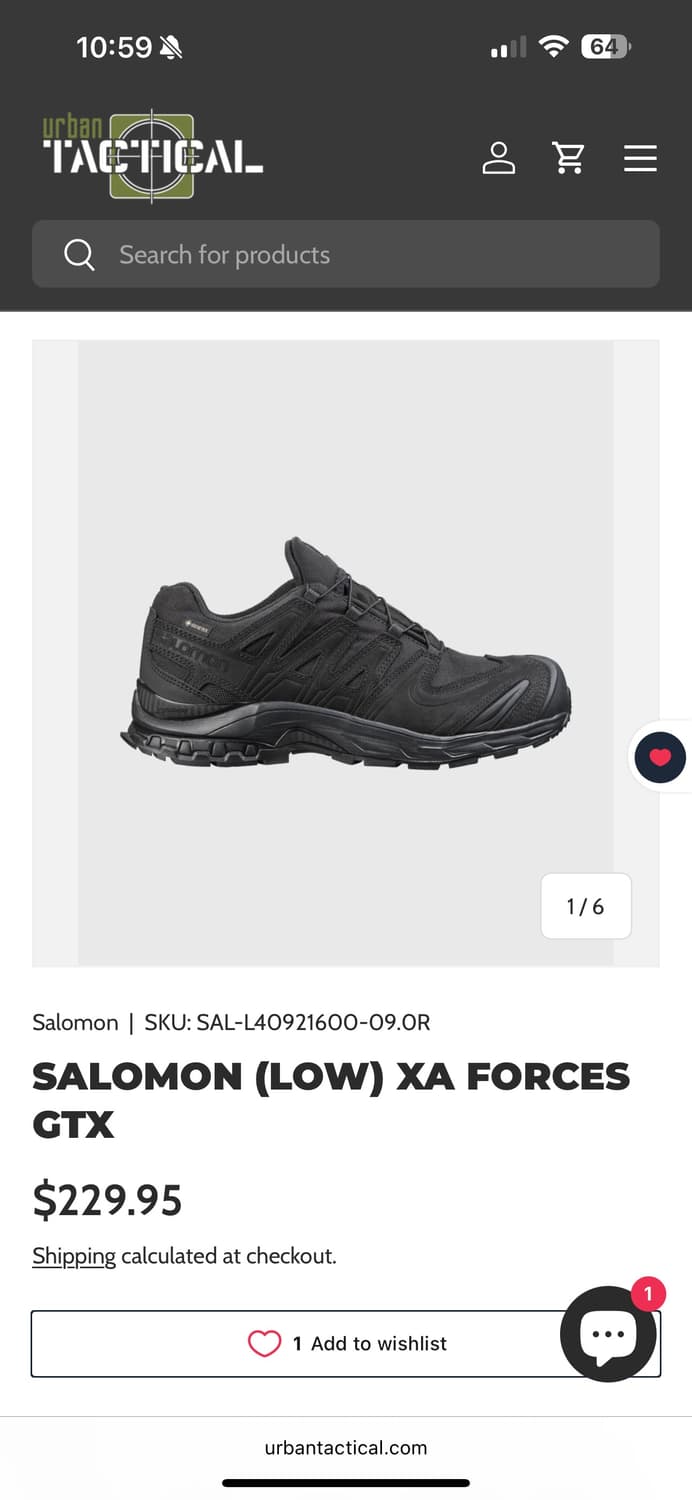salomon xa forces gtx low black 280 상품이미지1
