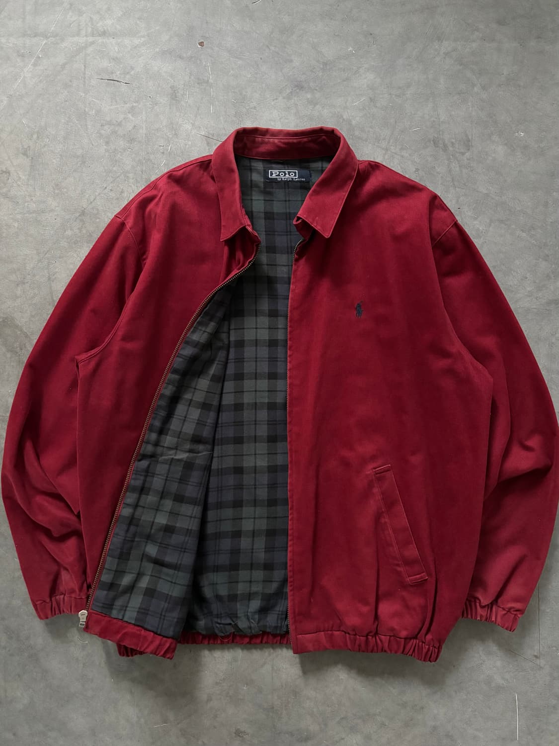 Polo 폴로 랄프로렌 딥레드 코튼 헤링턴 자켓 상품이미지2