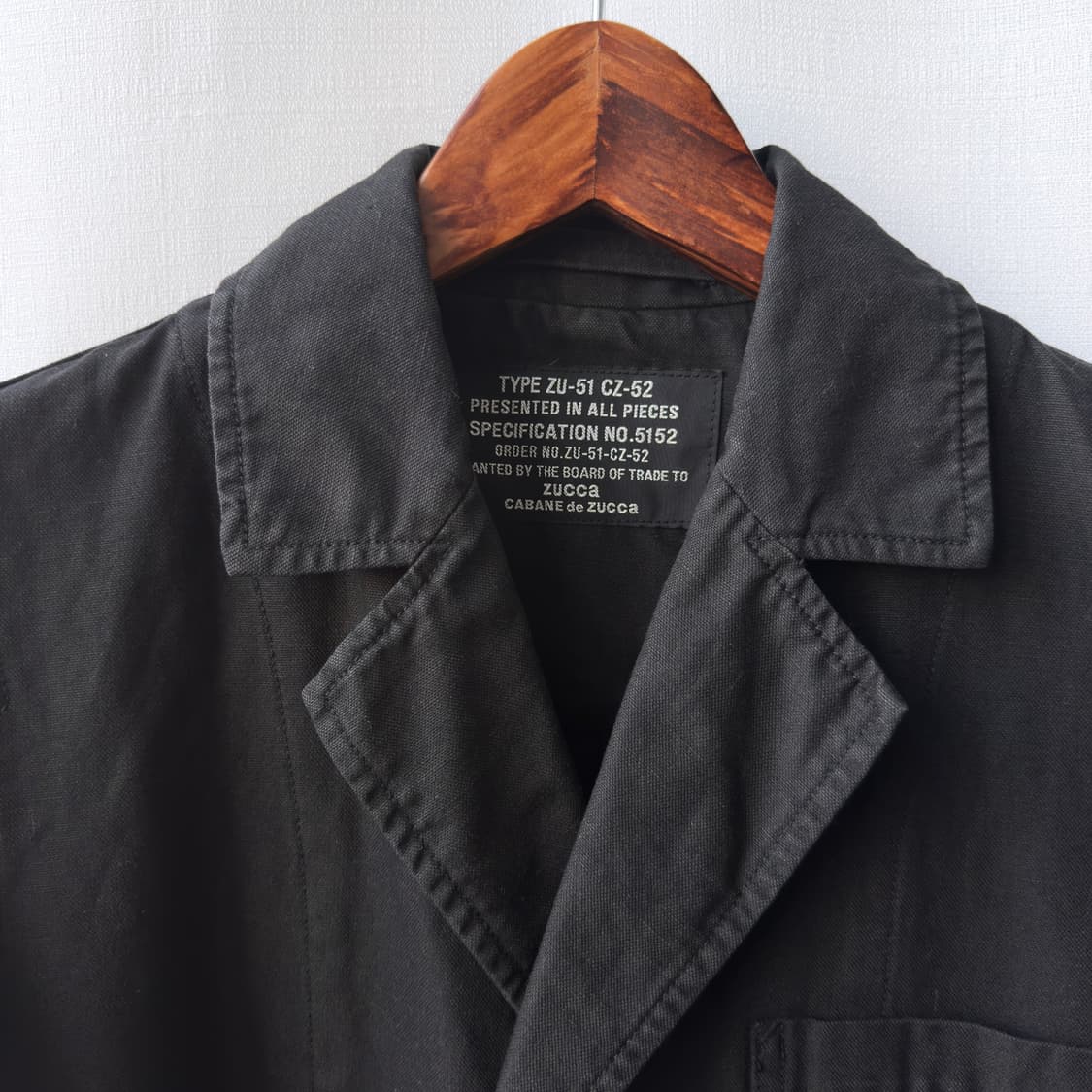 Zucca 주카 코튼 린넨 혼방 워싱 롱 코트 블랙 S 상품이미지6