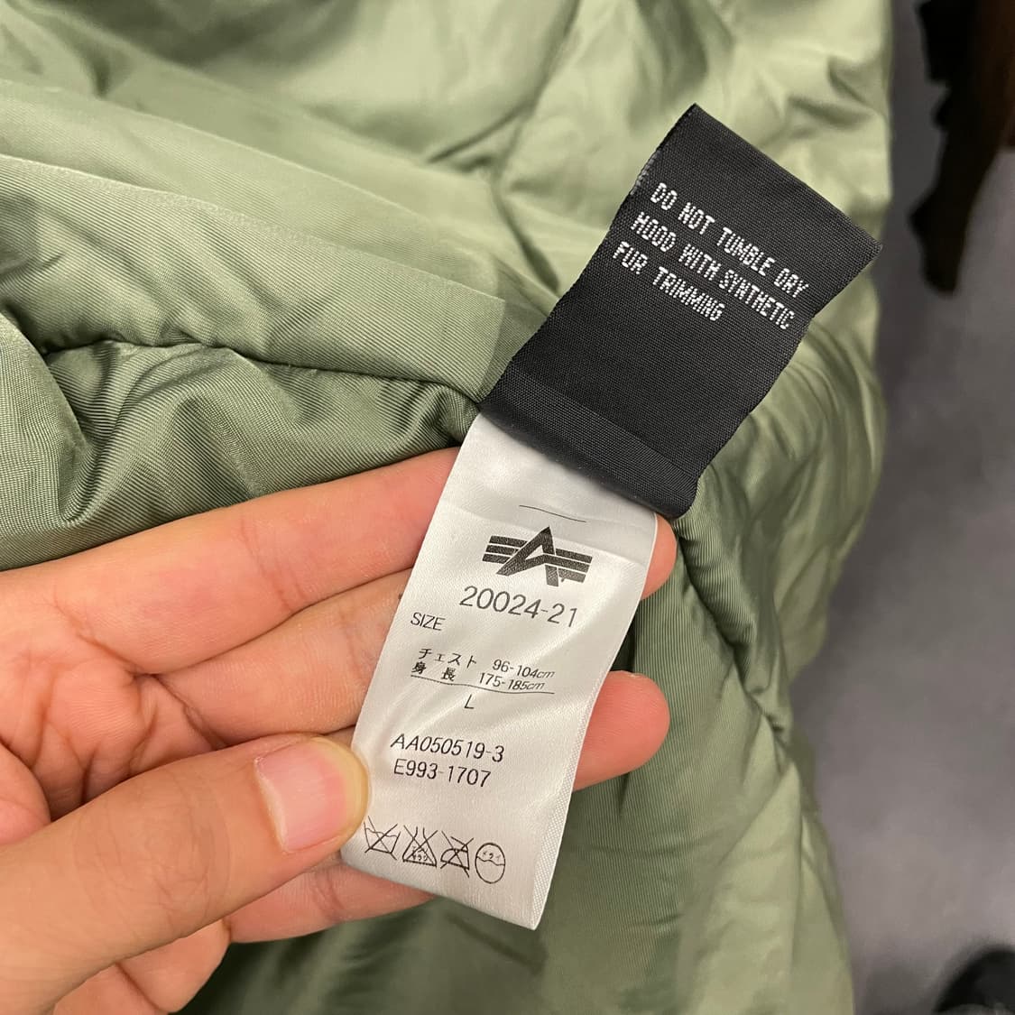 알파 인더스트리 N3B 퍼 후드 야상 자켓 밀리터리 오리지널 상품이미지10