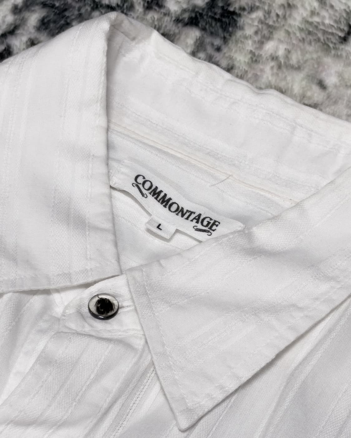 {UNKNOWN} Punk Graphic Striped Shirt  상품이미지10