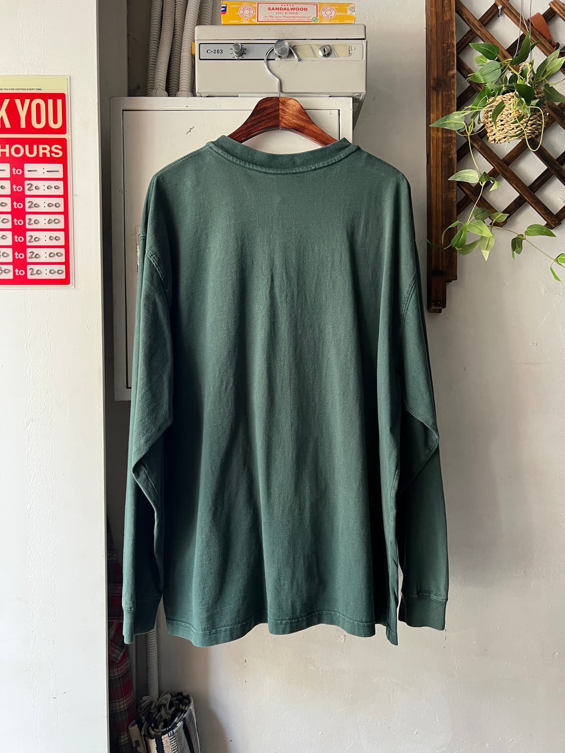 [XL]칼하트 USA 빈티지그린 TOYOTA 헨리넥 롱슬리브 티셔츠 상품이미지6