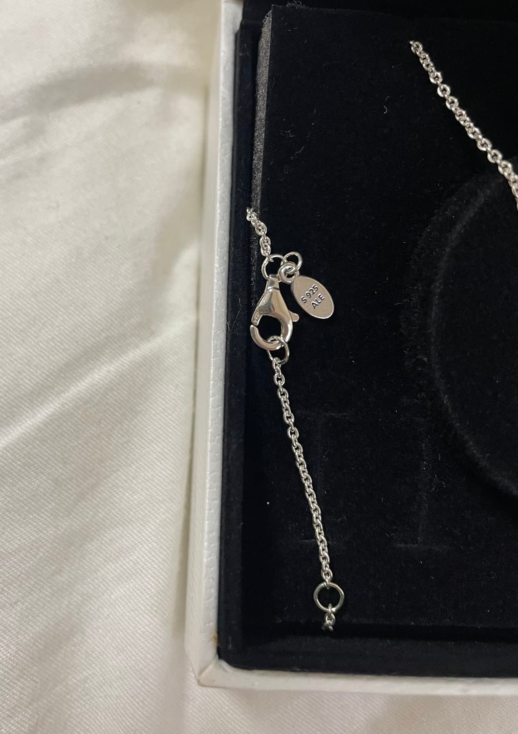 판도라 정품 탄생석 목걸이 하트펜던트+체인 세트 실버925순은 사파이어 상품이미지4