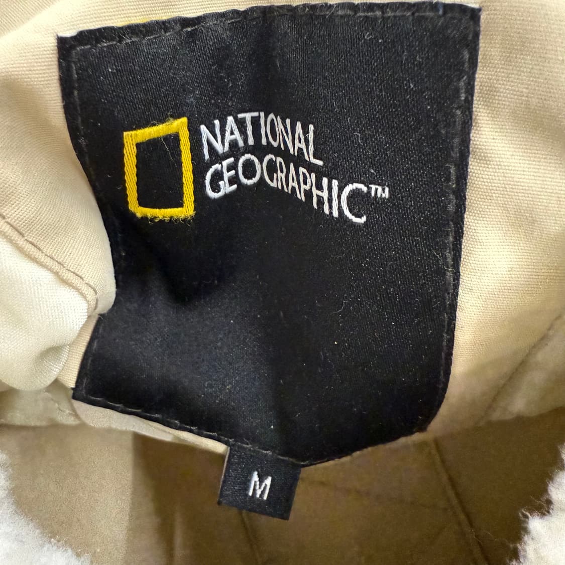 [정품/M] 내셔널지오그래픽 흰색 뽀글이 플리스 자켓 b15 상품이미지6