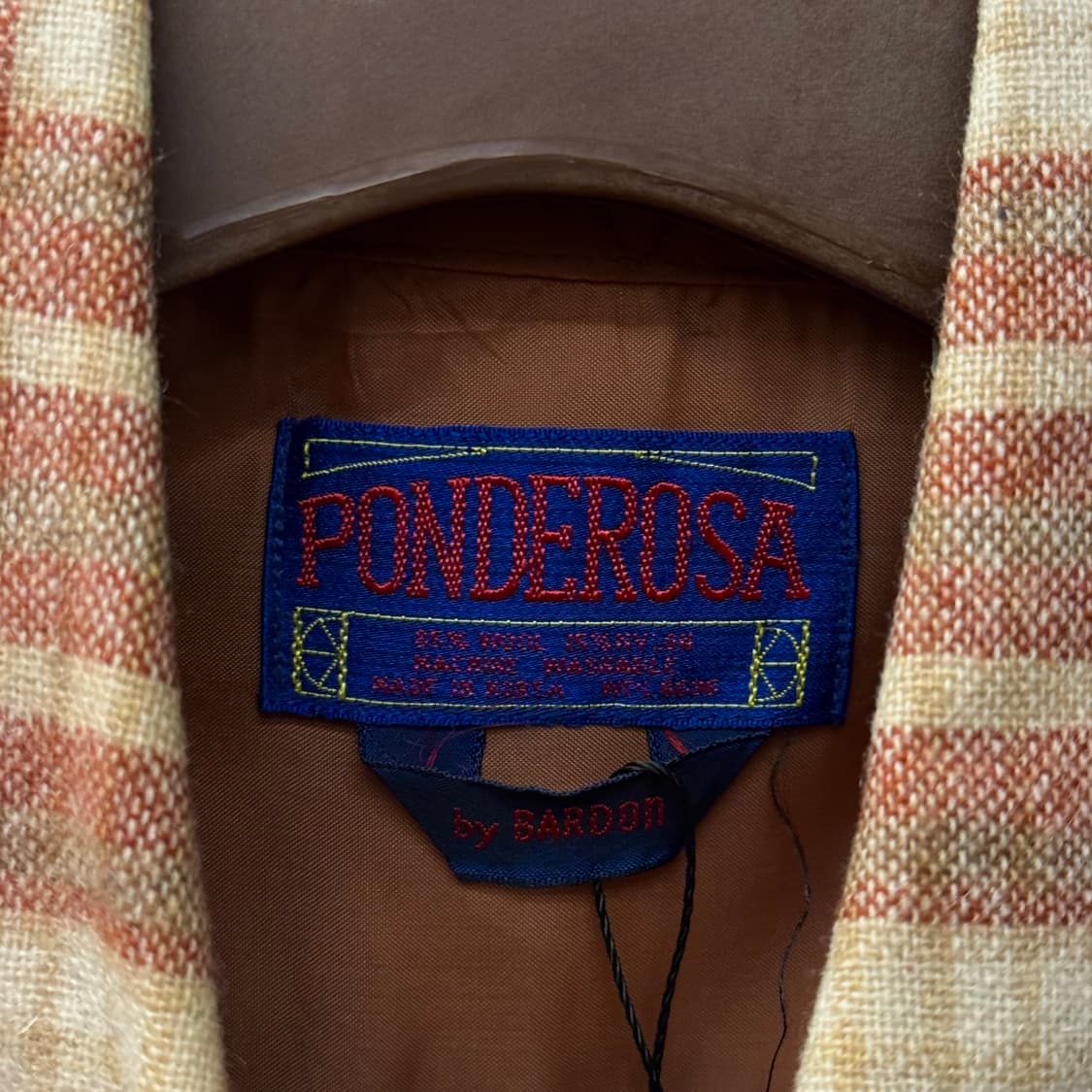 90s PONDEROSA 투 포켓 워크 플란넬 체크 빈티지 셔츠 N126 상품이미지6