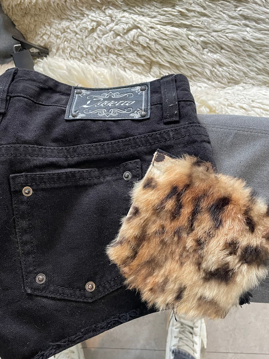 (Oggetto) 오제토 y2k 포켓 레오파드 패턴 숏팬츠바지 상품이미지3