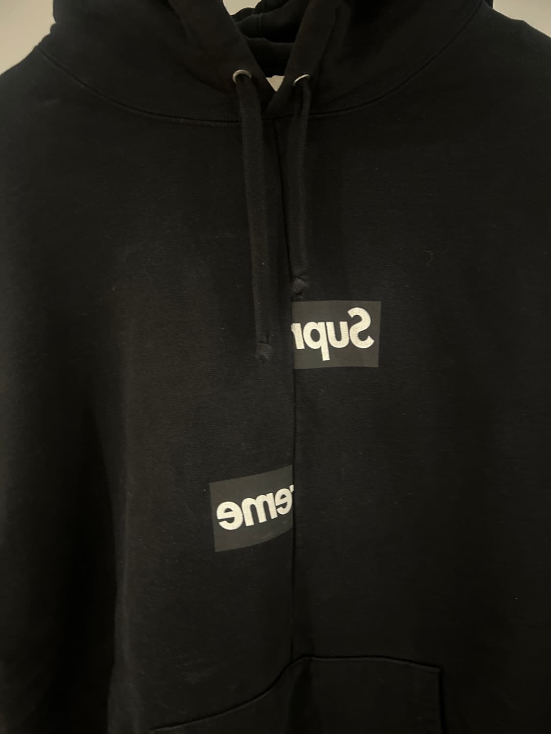 Supreme x CDG Shirts Hoodie Black XL 상품이미지2