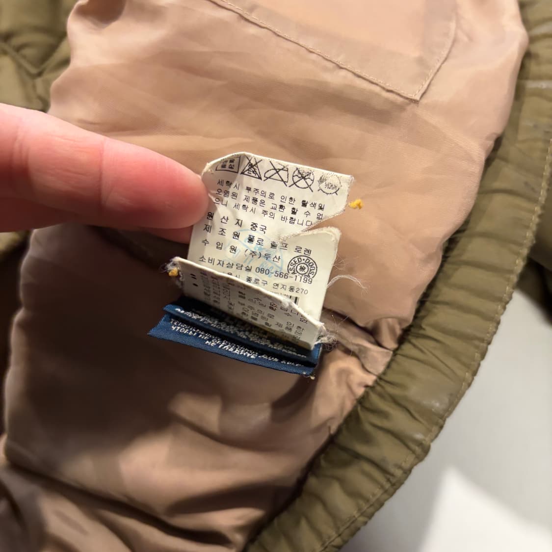 [L] 폴로 랄프로렌 카키색 다운 패딩 점퍼 C994 상품이미지8