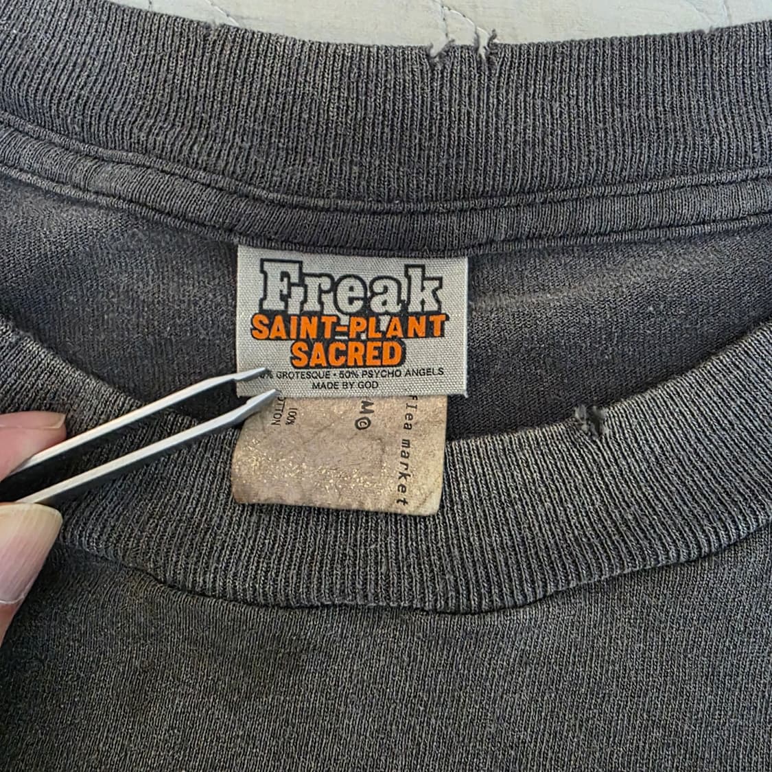 [XL] 세인트미카엘 CPFM 헤드샷 스마일리 티셔츠 블랙 상품이미지4