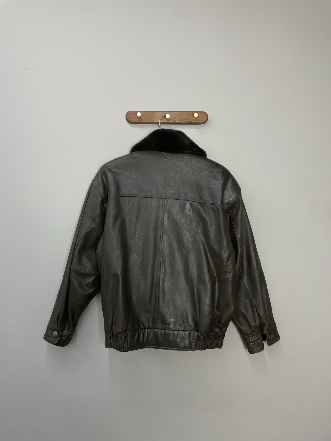 크로커다일 90s 가죽 무스탕 자켓 (털 탈부착가능) H1700 상품이미지4