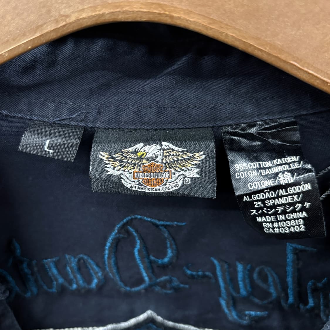 10s 할리데이비슨 우먼즈 시그니처 로고 V넥 카라집업자켓  N274 상품이미지6