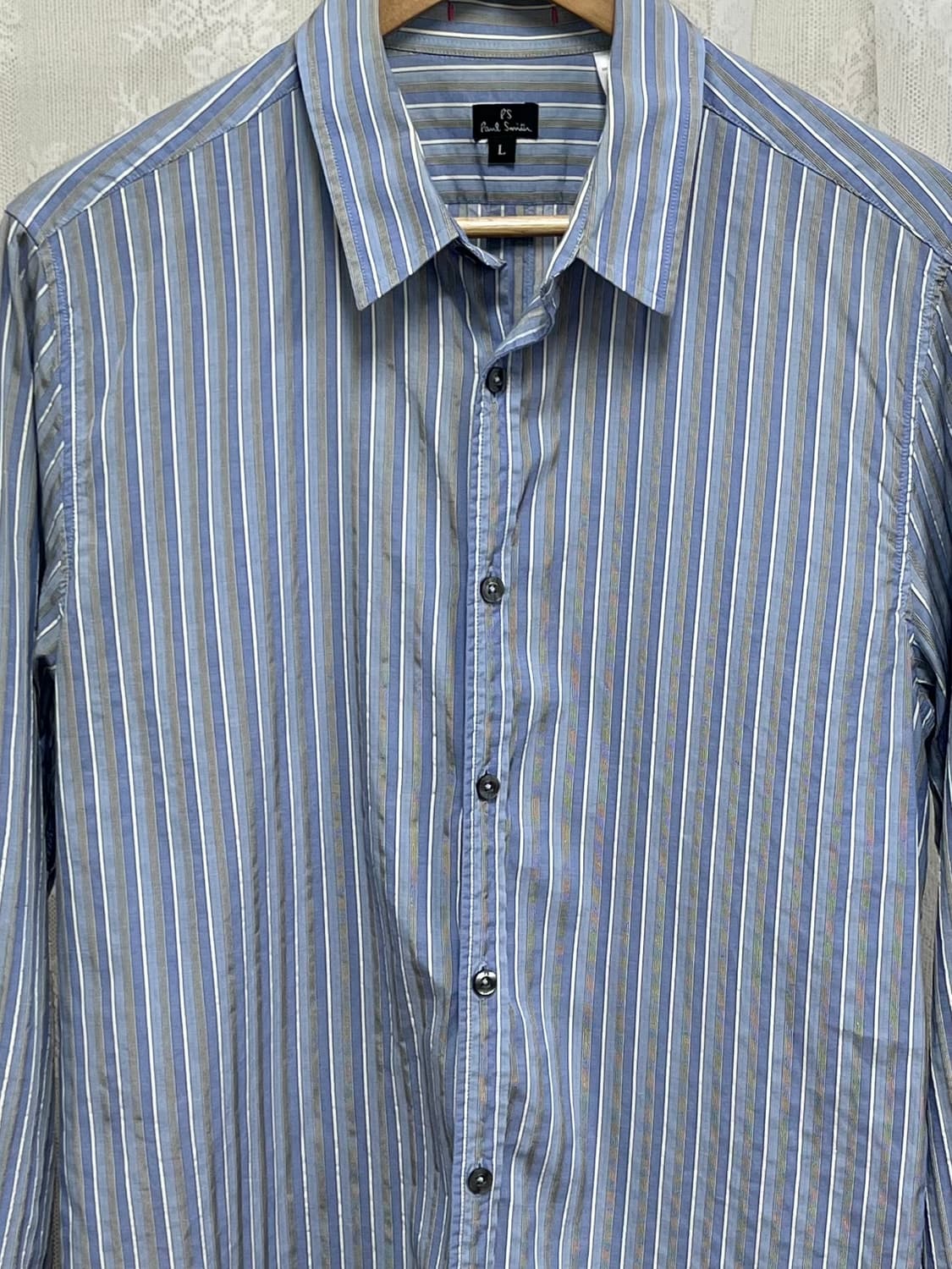 L) 폴스미스 스트라이프 셔츠 블루 상품이미지3