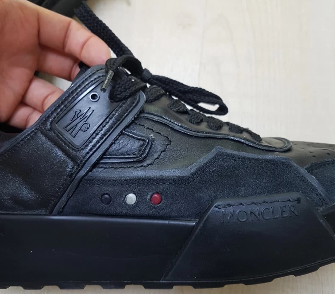 몽클레어 블랙 가죽 정품 스니커즈 270-275 상품이미지5