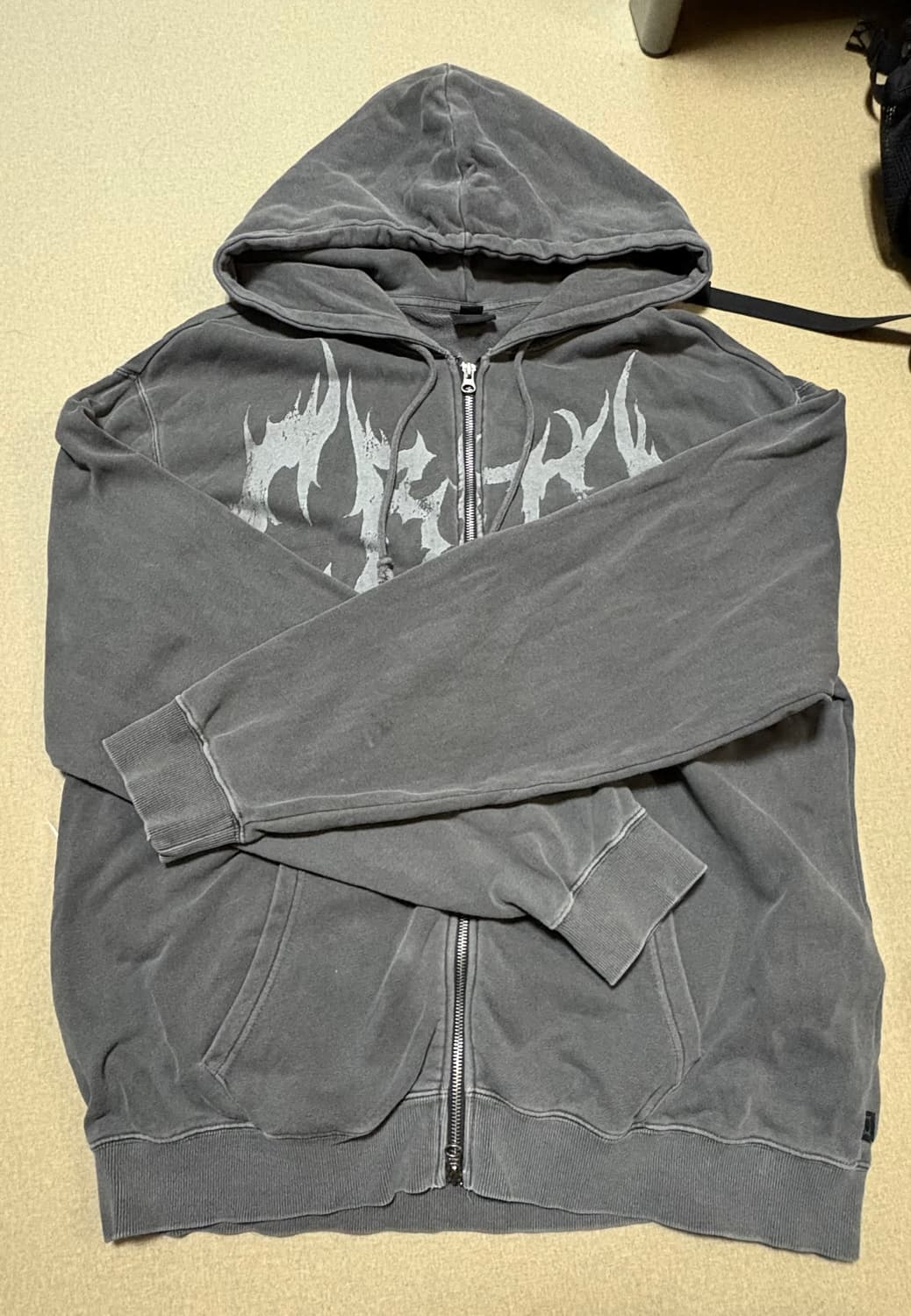 크리틱 피그먼트 고스트 후드집업(차콜) L 상품이미지3