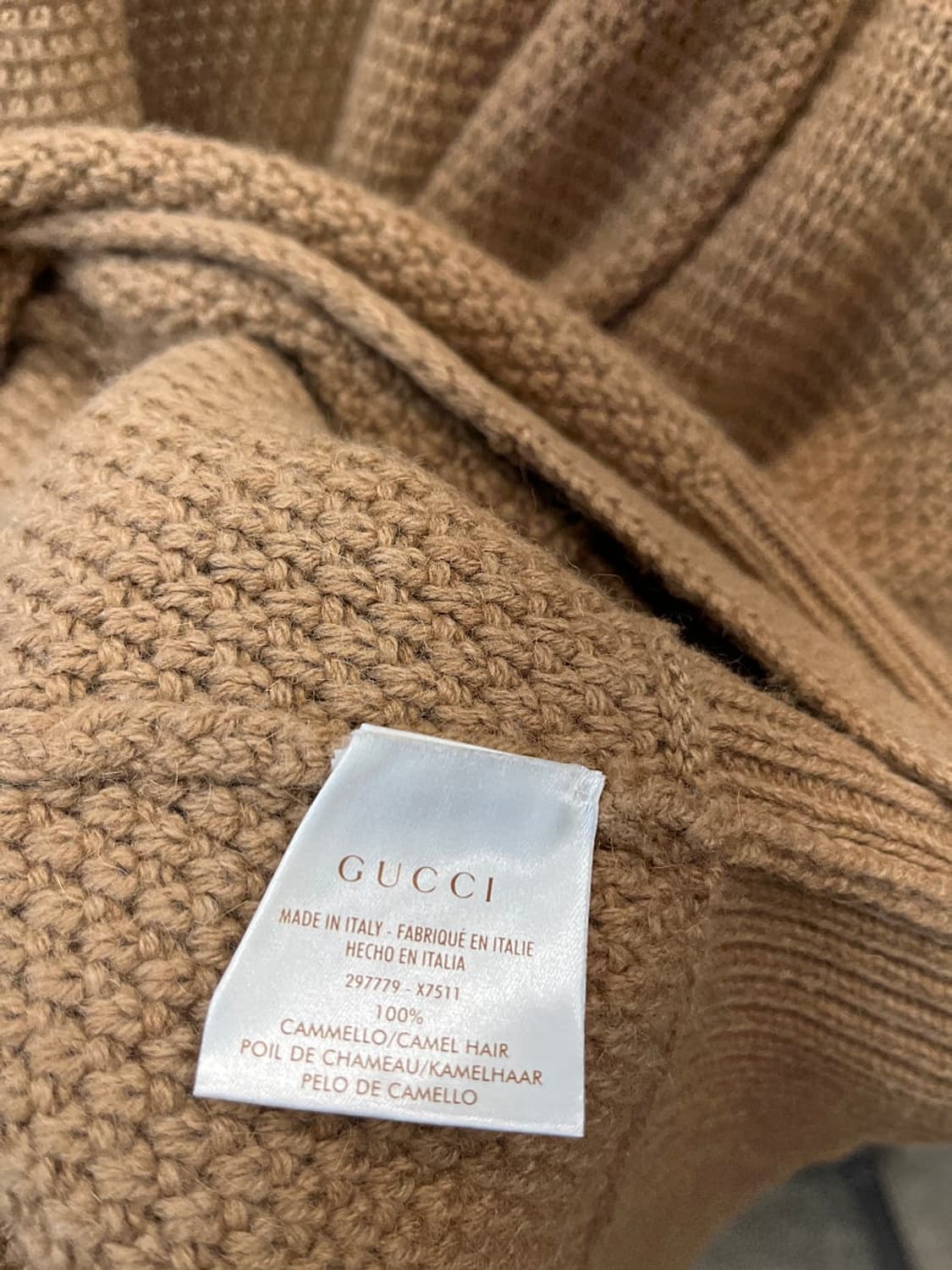 여) 구찌 카멜 와플 벨트가디건  상품이미지8