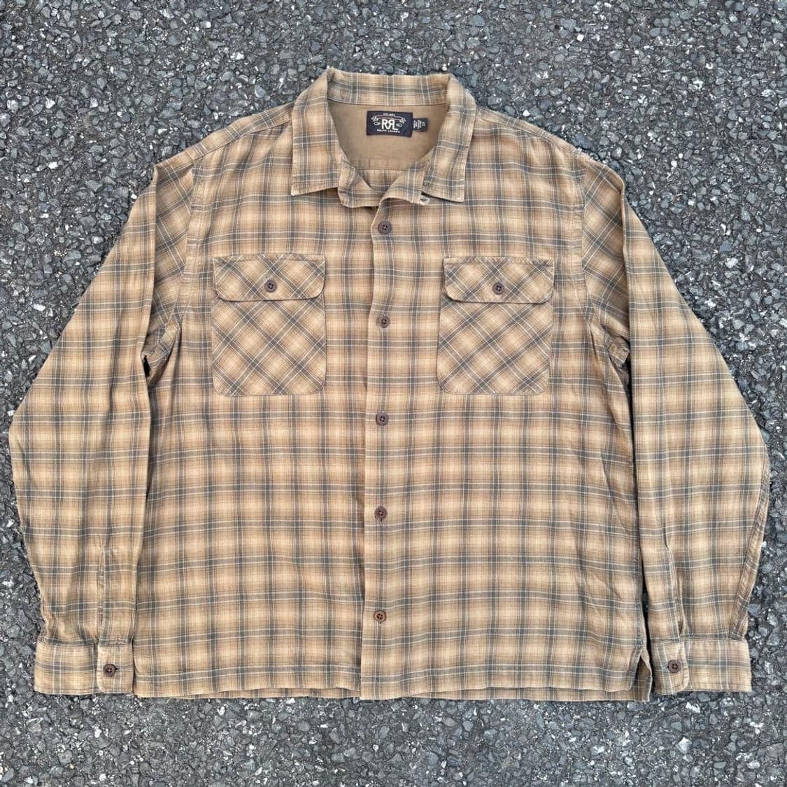 RRL 오픈카라 넬셔츠 상품이미지1
