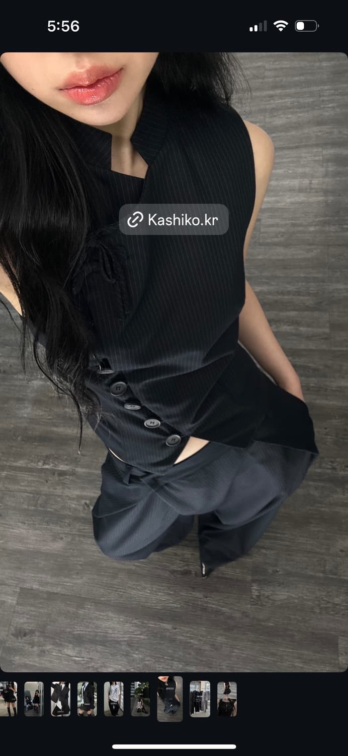 카시코 프레피 차이나 칼라 베스트 블랙 상품이미지8