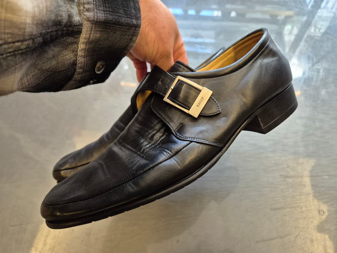 00s BALLY 싱글 몽크 스트랩 스퀘어토 슈즈 상품이미지4