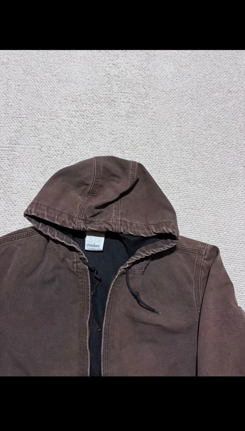 00‘s 칼하트 j208 덕 후드 액티브 자켓 브라운 m 상품이미지5