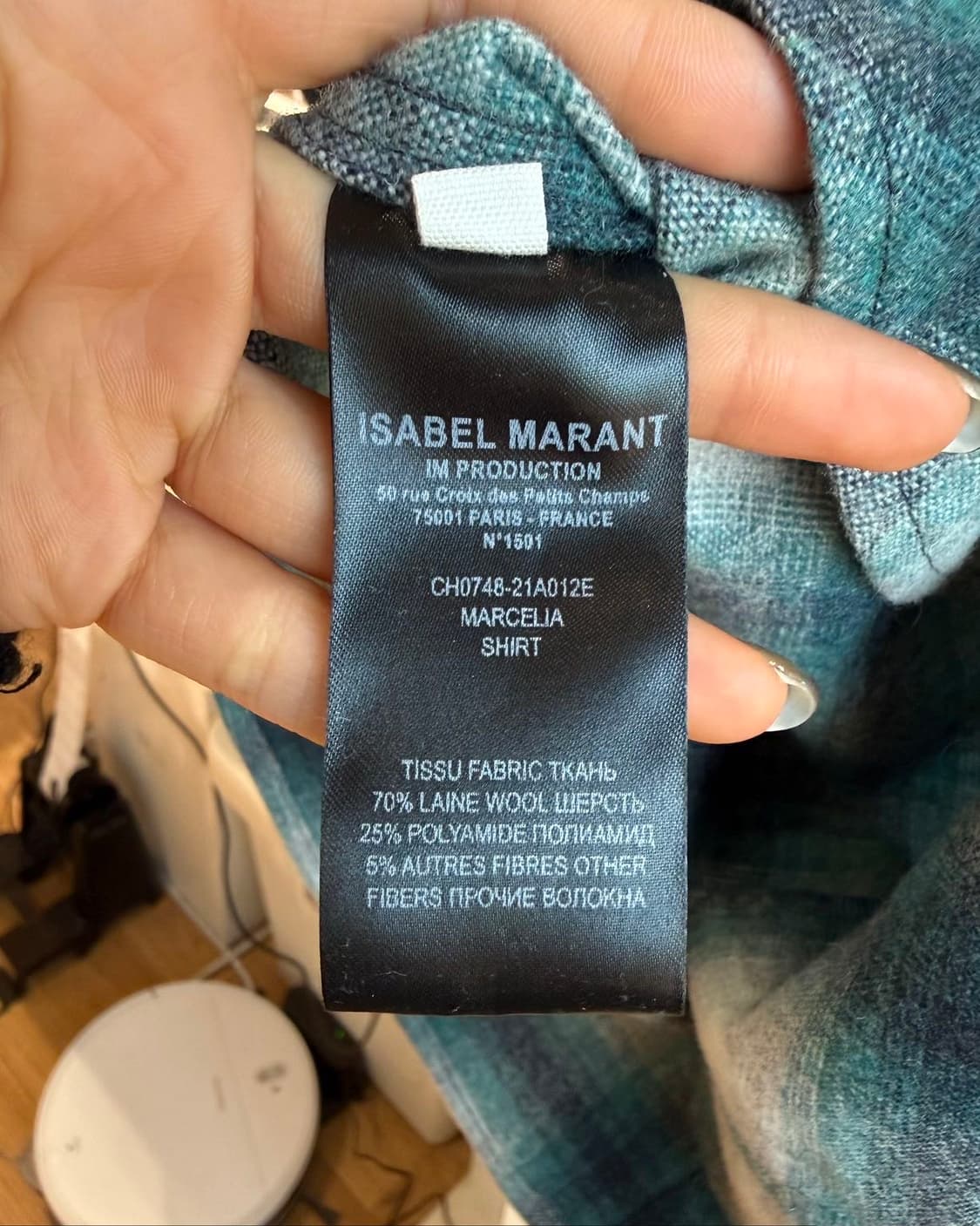 이자벨마랑 블루 마르셀리아 울 혼방 플란넬 셔츠 상품이미지9