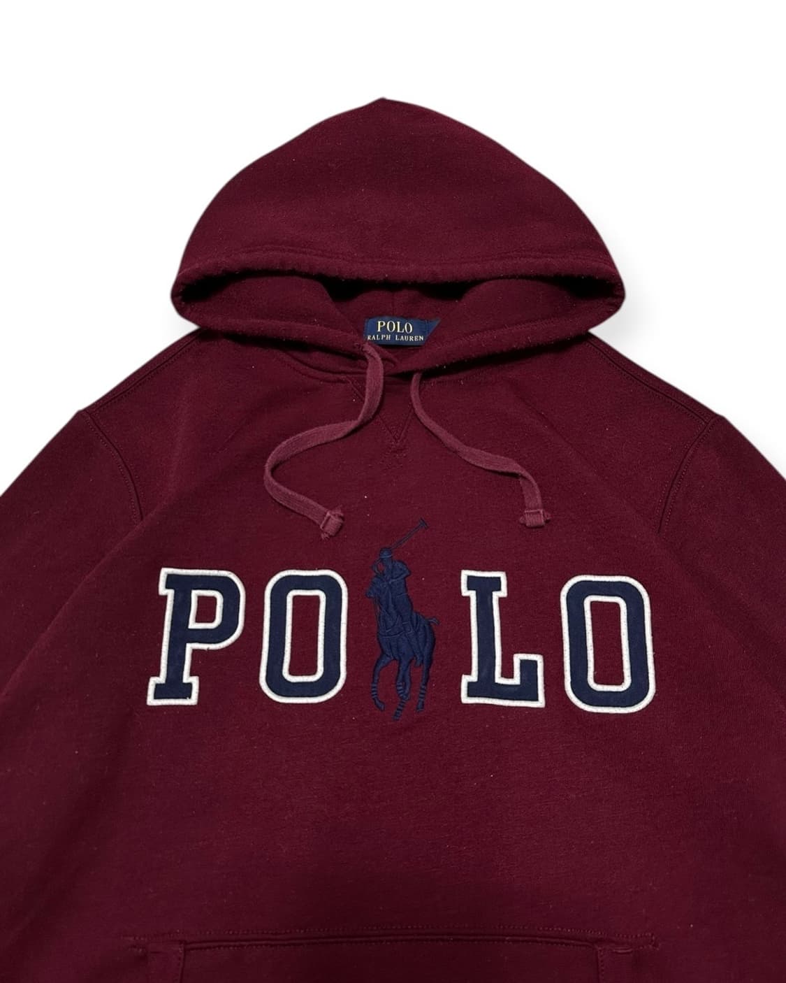 폴로 랄프로렌 버건디 후드티 상품이미지4