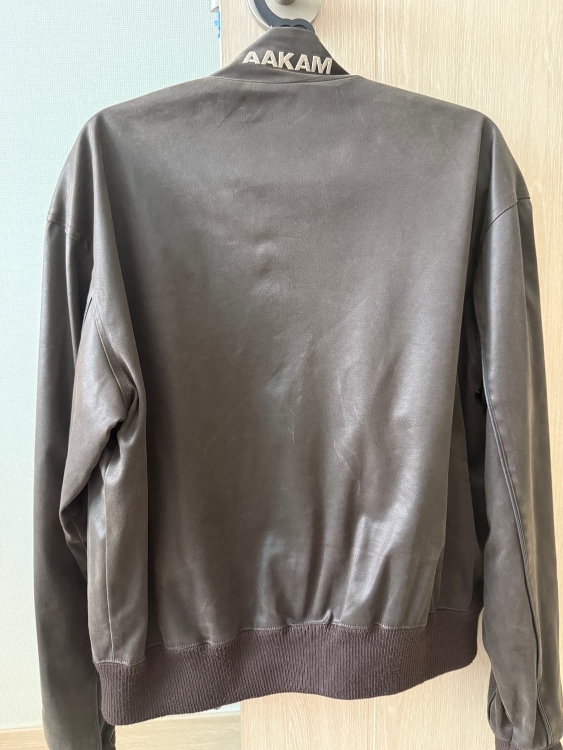 아캄 파이핑 레더 블루종 브라운 상품이미지3