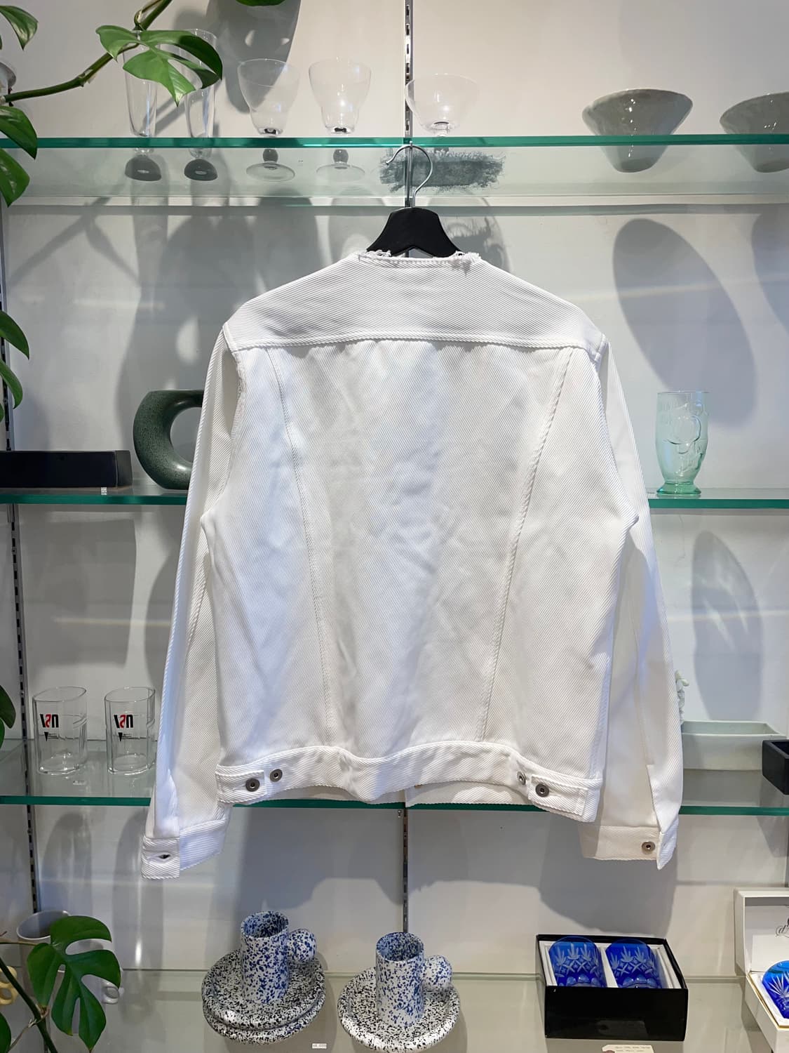 23SS 꼼데가르송 블랙 collarless jacket 상품이미지2