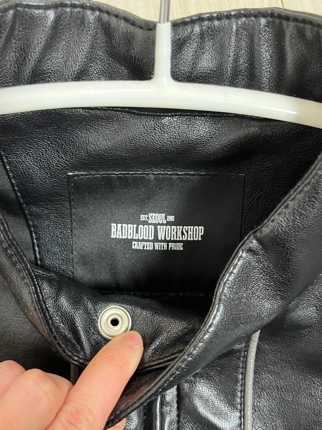 배드블러드 크롭 레이싱 가죽자켓 상품이미지4