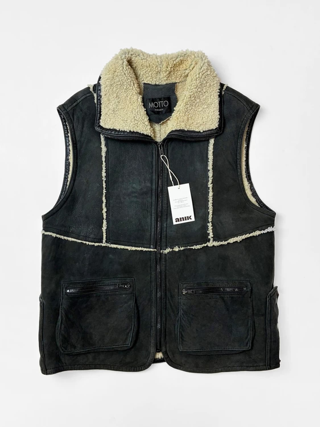 MOTTO 90's 양가죽 양피 무스탕 베스트 PN5529 상품이미지1
