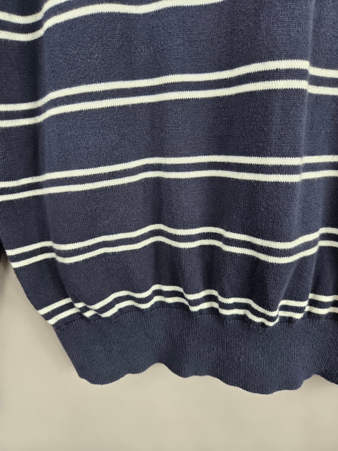[무료배송]타미힐피거 L 남성 스트라이프 긴팔 니트 네이비 상품이미지5