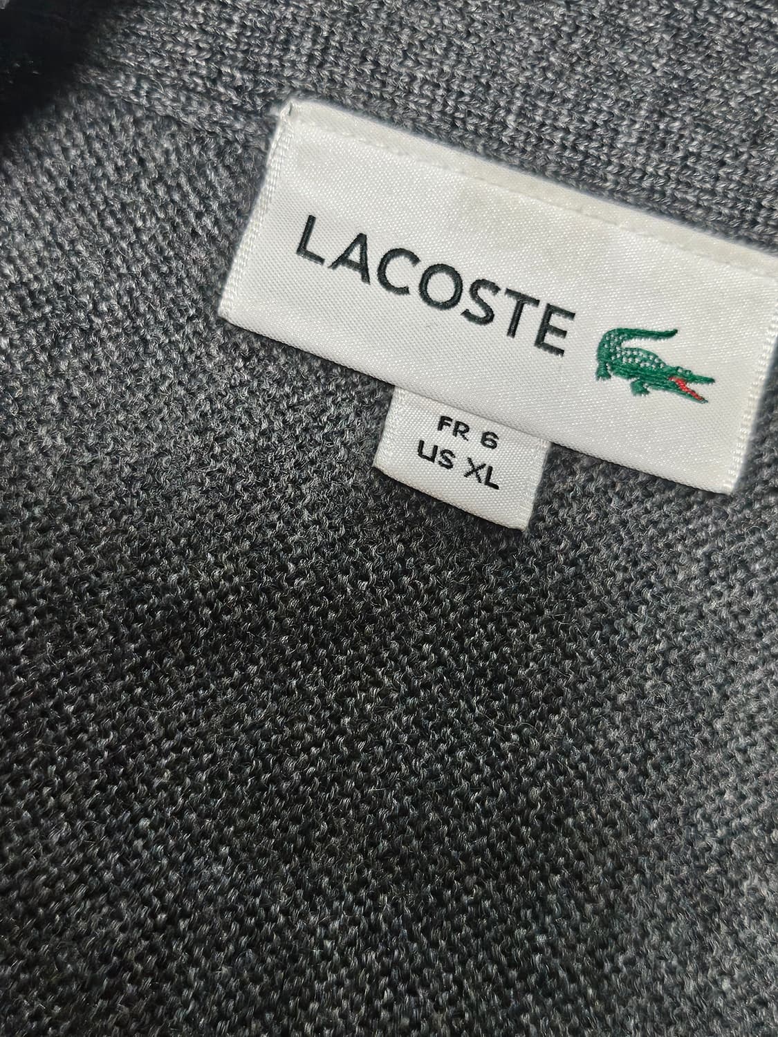 (하자O) 라코스테 울100 니트 가디건 XL 상품이미지4