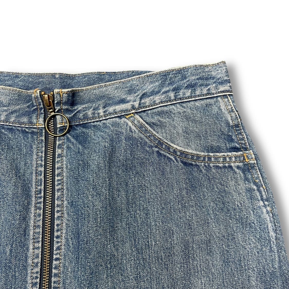 (27) 리바이스 오렌지탭 중청 지퍼포인트 데님 미디 스커트 상품이미지3