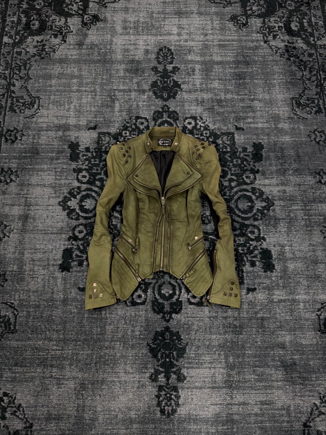 Shalang poisonous green stud rider jacke 상품이미지2