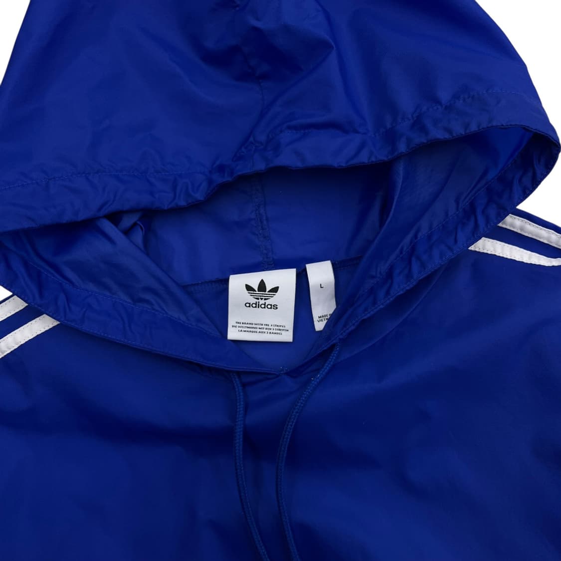 아디다스 화이트라인 블루 바람막이 후드 L 상품이미지6